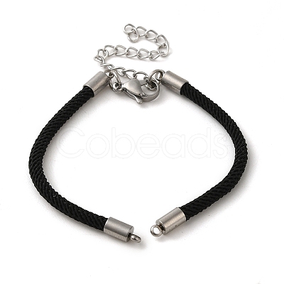 Milan Cord & 202 Stainless Steel Bracelets Making MAK-H004-01A-P01-1