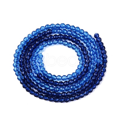 Transparent Glass Beads Strands GLAA-N074-01A-14-1