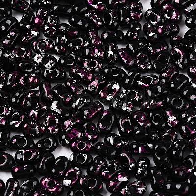 Picasso Spray Painted Glass Seed Beads SEED-T006-04-38-1