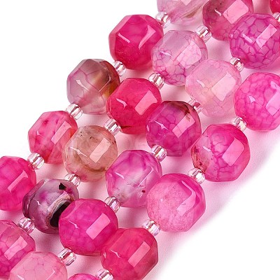 Natural Agate Beads Strands G-T131-82B-08-1