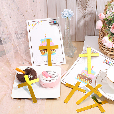 Acrylic Mirror Cake Toppers FIND-WH0152-206A-1