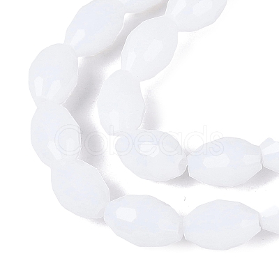 Opaque Solid Color Glass Beads Strands GLAA-N071-01A-C01-1