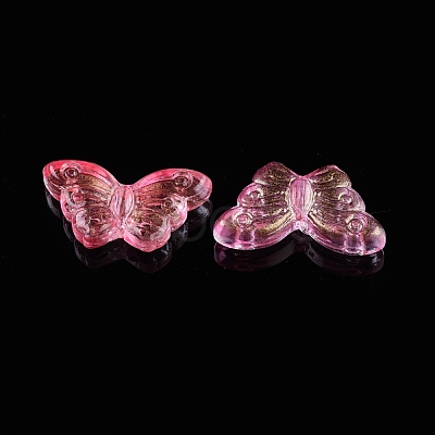 Electroplate Transparent Glass Beads X-EGLA-L027-E-B03-1