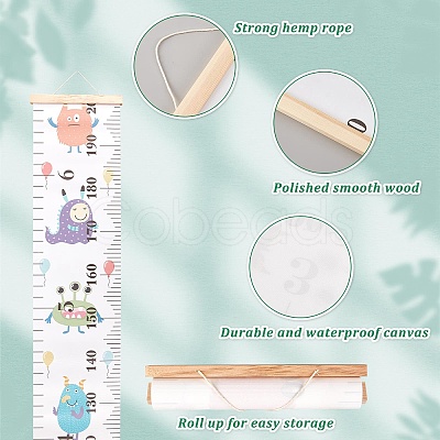 Creative Cartoon Decorative Home Canvas Hanging Height Measurement Ruler HJEW-WH0042-47B-1