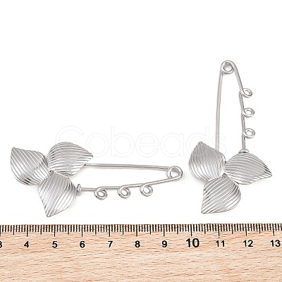 Trillium 304 Stainless Steel Safety Pins Brooch Findings SA-CBA098D-14C-P03-1