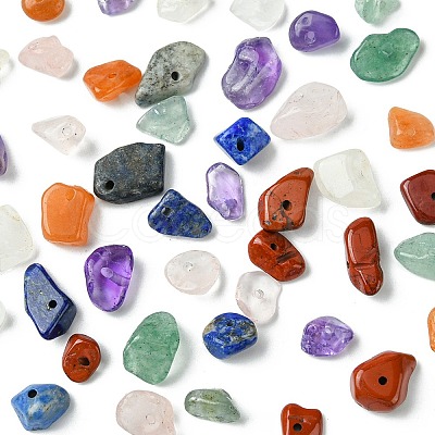 93.1G 7 Styles Natural Mixed Gemstone Chip Beads G-FS0005-79-1