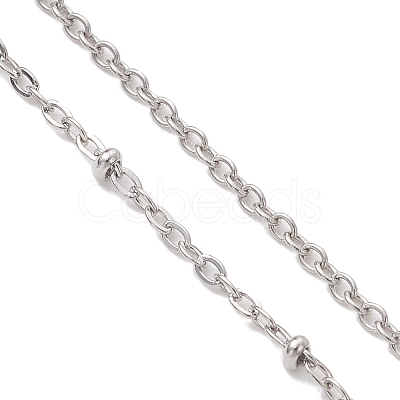 304 Stainless Steel Cable Chain Satellite Chain Slider Bracelet Making AJEW-JB01502-02-1