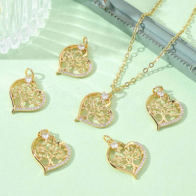 SHEGRACE Valentine's Day Brass Clear Cubic Zirconia Pendants XGRQ3K440-558G-1