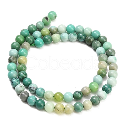 Natural Green Grass Agate Beads Strands GG-CBA007A-B03-6mm-1