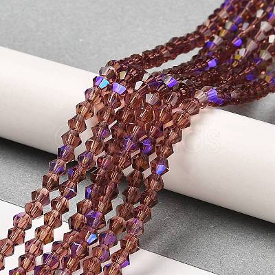 Transparent Electroplate Glass Beads Strands GLAA-F029-2mm-D05-1