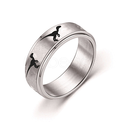 Rotating 201 Stainless Steel Anxiety Relief Rings for Women Men PW-WG4928D-07-1