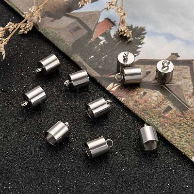 Tarnish Resistant Smooth Surface 201 Stainless Steel Cord Ends STAS-R063-93-1
