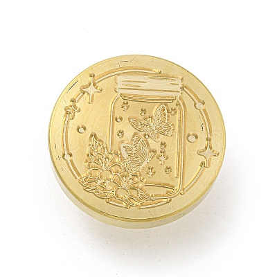 Wax Seal Brass Stamp Head AJEW-G056-02D-1