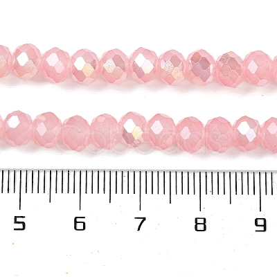 Baking Electroplate Glass Beads Strands DGLA-A039-J8mm-B08-1