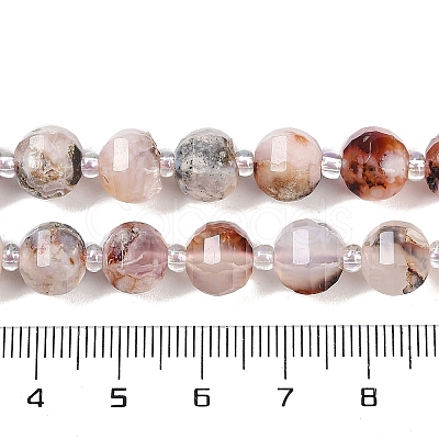 Natural Cherry Blossom Agate Beads Strands G-G182-B40-03-1
