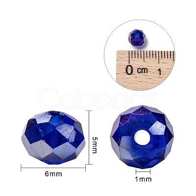 10 Colors Electroplate Glass Beads EGLA-JP0002-01B-6mm-1