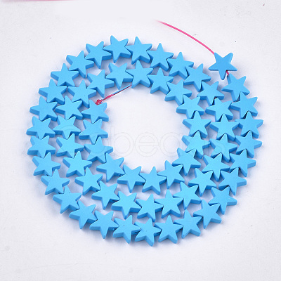 Spray Painted Non-magnetic Synthetic Hematite Beads Strands G-T116-21-03-1
