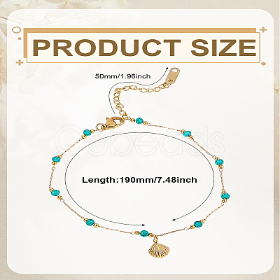 1Pc 316L Surgical Stainless Steel Anklets for Women AJEW-LP0006-74-1