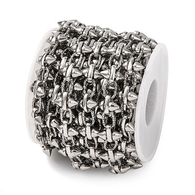 304 Stainless Steel Punk Spike Link Chains CHS-A021-05P-1