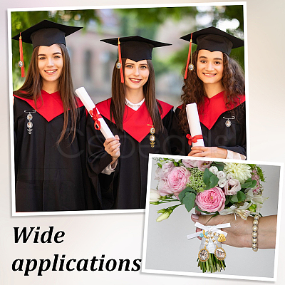DIY Oval Alloy Graduation Cap Pendant Kits PALLOY-GA00006-1
