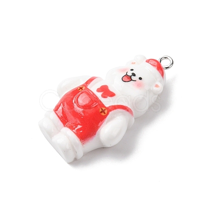 Christmas Opaque Resin Pendants LS-RESI-A049-05M-1