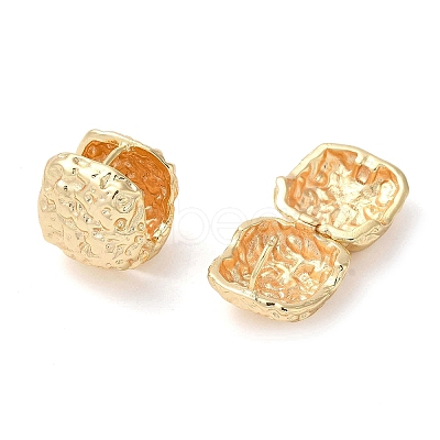 Hammered Brass Hoop Earring for Women KK-C028-06G-1