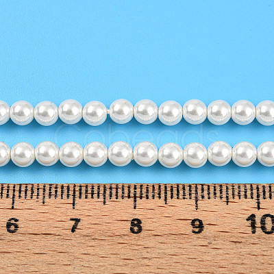 Baking Paint Pearlized Glass Pearl Bead Strands X-HY-N002-4mm-A11-1