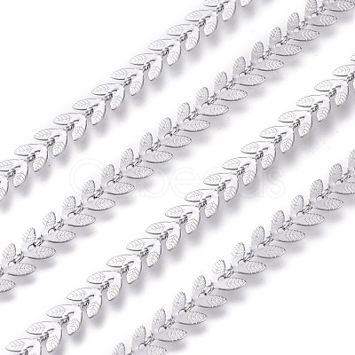 Non-Tarnish 3.28 Feet 304 Stainless Steel Cobs Chain X-CHS-P011-07P-1