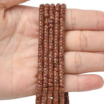 Synthetic Goldstone Heishi Beads Strands LS-G-A299-A03-01-1