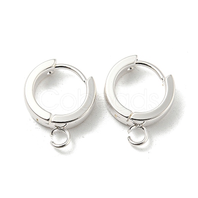 201 Stainless Steel Huggie Hoop Earrings Findings STAS-A167-01S-S-1