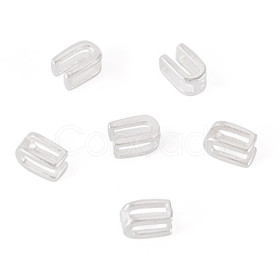 6Pcs 925 Sterling Silver Hollow Initial Beads STER-TA0001-53U-1