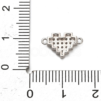 925 Sterling Silver Micro Pave Cubic Zirconia Connector Charms STER-U009-03P-01-1
