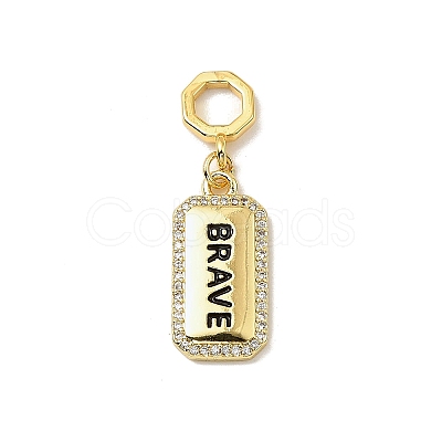 Brass Micro Pave Cubic Zirconia Pendants LS-KK-C111-02G-02-1