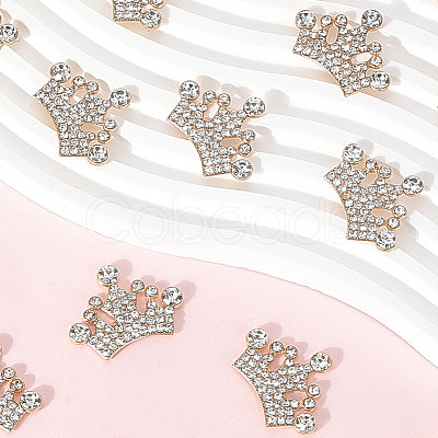 30Pcs Zine Alloy Rhinestone Cabochons FIND-SC0019-86-1