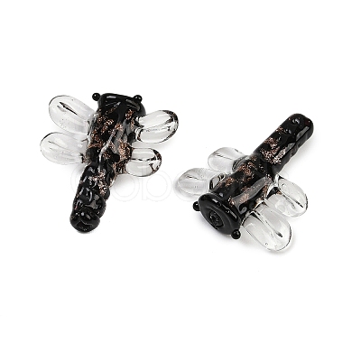 Transparent Lampwork Beads FOIL-I017-01C-1