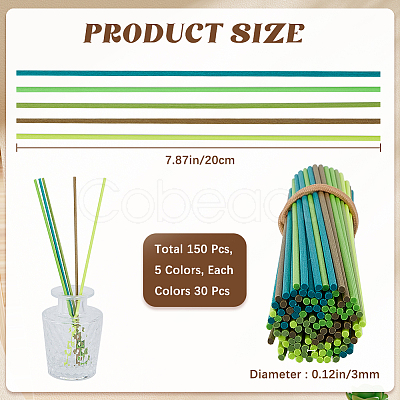 150Pcs 5 Colors Fiber Diffuser Replacement Sticks DIY-CP0010-77A-1