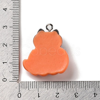 Opaque Resin Pendants RESI-K020-04B-01-1