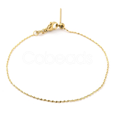 304 Stainless Steel Add a Bead Adjustable Chains Bracelets for Women BJEW-M307-01B-G-1