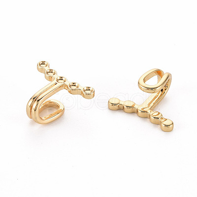 Brass Rhinestone Settings Clip-on Earring Findings KK-S356-432-NF-1