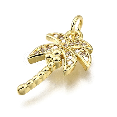 Brass Micro Pave Cubic Zirconia Pendants KK-Z100-02G-1