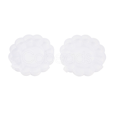 (Defective Closeout Sale: Scratched) Flower Plastic Bead Storage Containers CON-XCP0002-65-1
