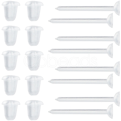 500Pcs Eco-Friendly Plastic Stud Earring Findings KY-SP0001-03A-1