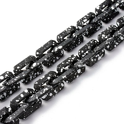 Spray Painted CCB Plastic Cable Chains AJEW-JB01046-02-1