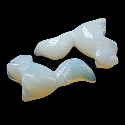 Opalite Carved Squirrel Figurines DJEW-D012-01H-1