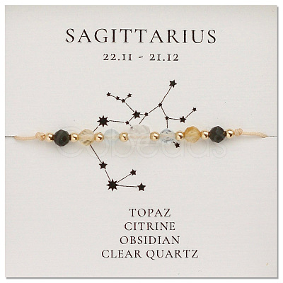 Natural Gemstone Constellation Beaded Bracelets NR2952-6-1