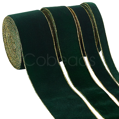 12M 4 Styles Polyester Single Face Velvet Ribbon OCOR-BC0005-56A-1