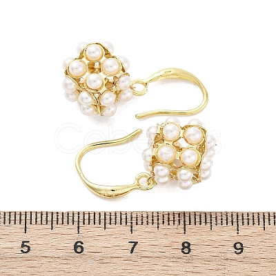 Brass Dangle Stud Earrings X-EJEW-F362-07G-1