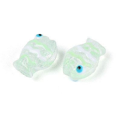 Transparent Glass and Enamel Beads Strands GLAA-T034-01D-1