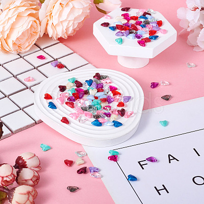 150Pcs 15 Colors Transparent Acrylic Charms MACR-TA0001-56-1