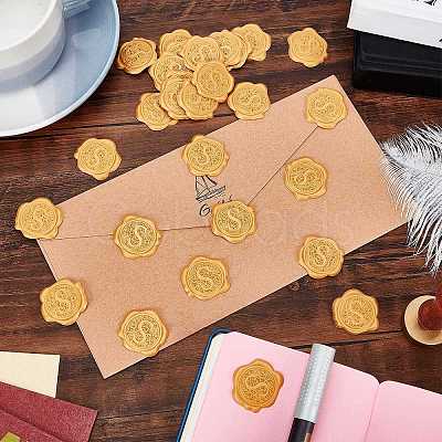 CRASPIRE 50Pcs Adhesive Wax Seal Stickers DIY-CP0008-20S-1